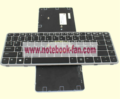 NEW For HP EliteBook Folio 1000 1040 G1 US Keyboard Frame Backli